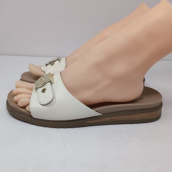 Dr. Scholl's Buckle Slide Sandals Womens Size US 9 EU 40 Island Icon Ivory Cream - Picture 8 of 10